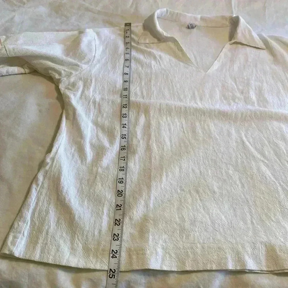 Misslook Off White Plus Sized 2XL 3/4 Sleeve Tunic Top. - Picture 4 of 10